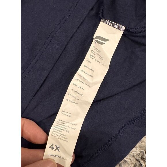 Fabletics Micah Muscle Tank Navy Blue Jersey Slub Fabric 4X - Picture 7 of 7